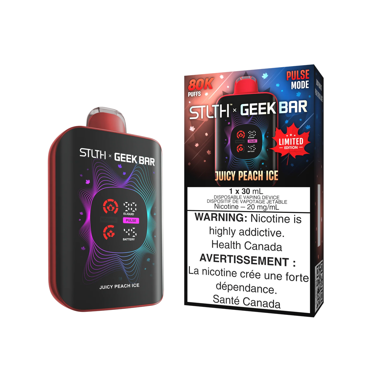 Stlth X Geekbar Juicy Peach Ice Orleans Vape