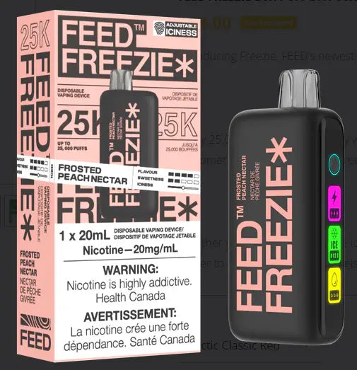 FEED Freezie 25K-FROSTED PEACH NECTAR - Orleans Vape FEED Freezie 25K-FROSTED PEACH NECTAR - Orleans Vape