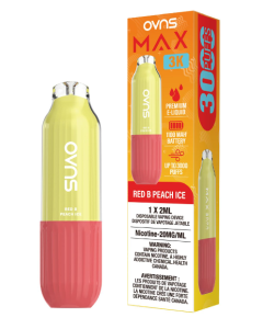 Red B Peach Ice OVNS Max 3K Orleans Vape