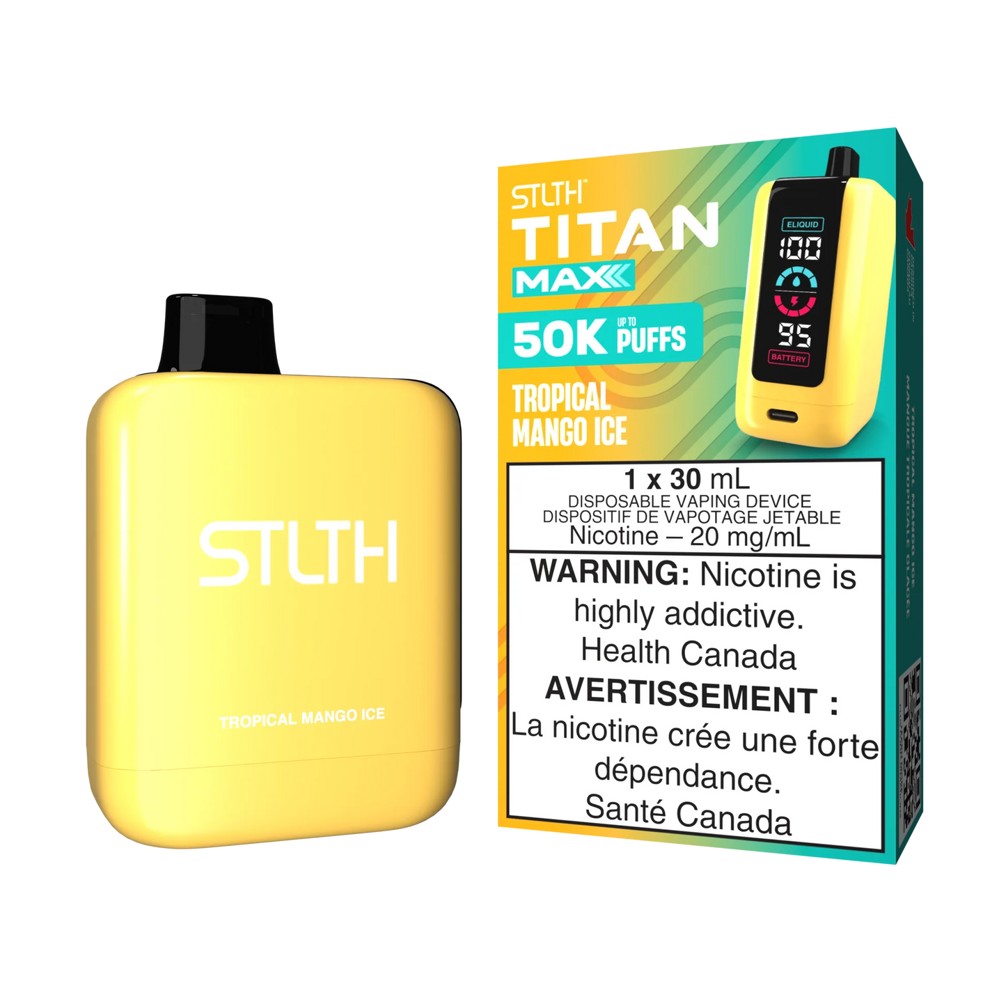 Stlth Titian Max 50k Tropical Mango Ice Orleans Vape
