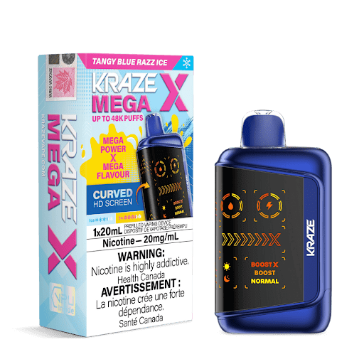 Tangy Blue Razz Ice Kraze Mega X 48K