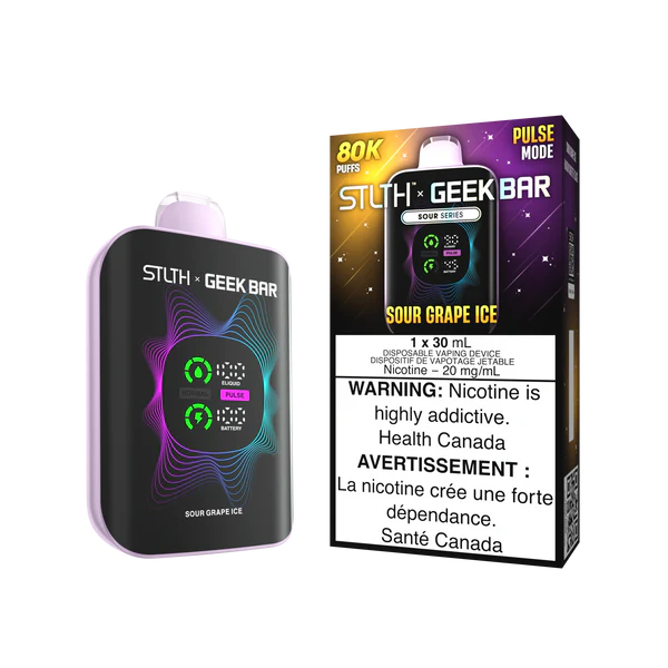Stlth x Geek Bar SOUR GRAPE ICE 80K Orleans Vape