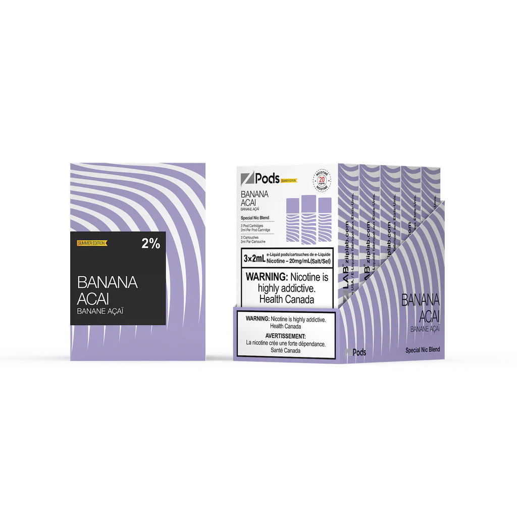 Z PODS Banana ACAI | 3x2ml Orleans Vape