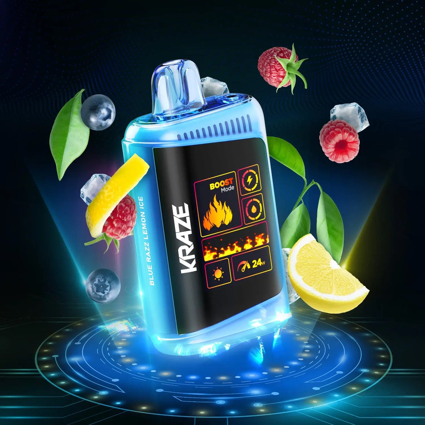 Kraze HD Mega - Blue Razz Lemon Ice - Orleans Vape