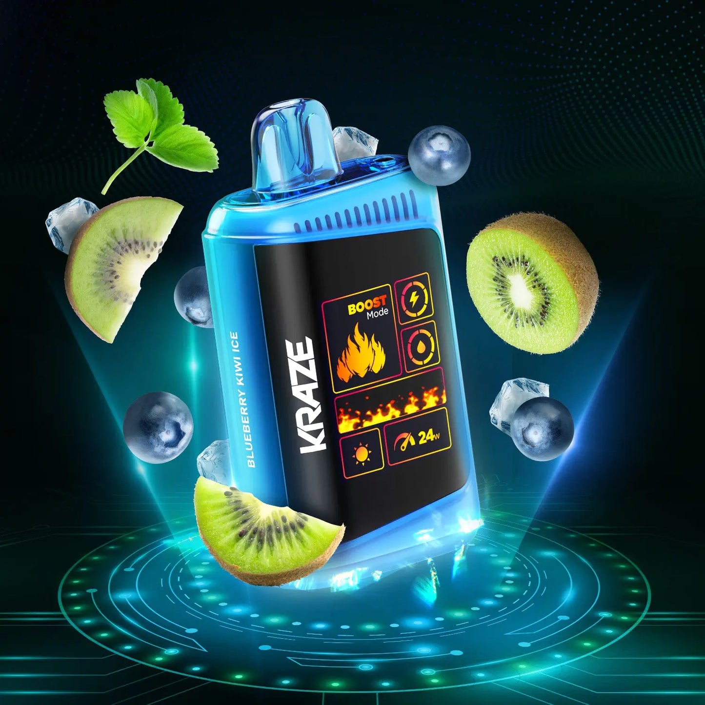 Kraze HD Mega - Blueberry Kiwi Ice - Orleans Vape
