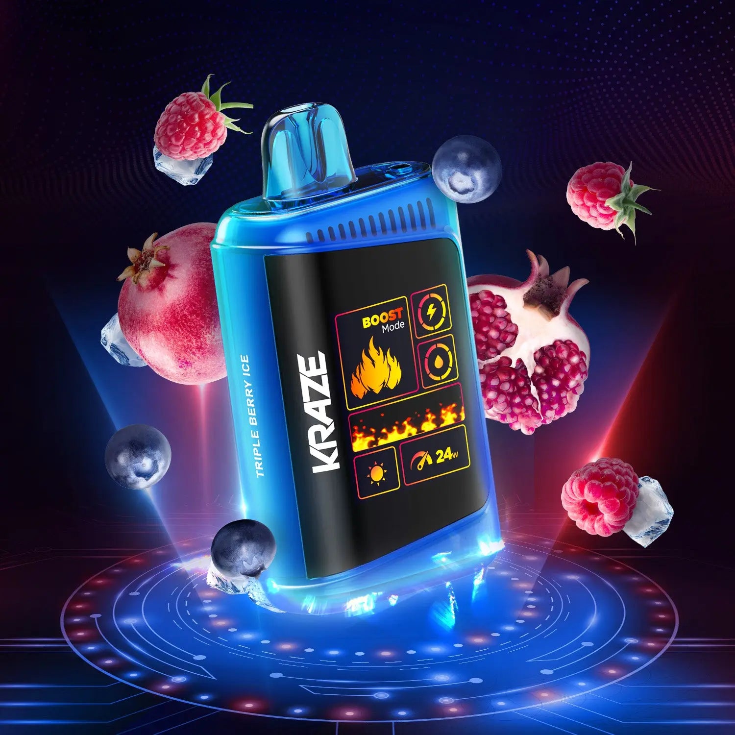 Kraze HD Mega - Triple Berry Ice - Orleans Vape Kraze HD Mega - Triple Berry Ice - Orleans Vape