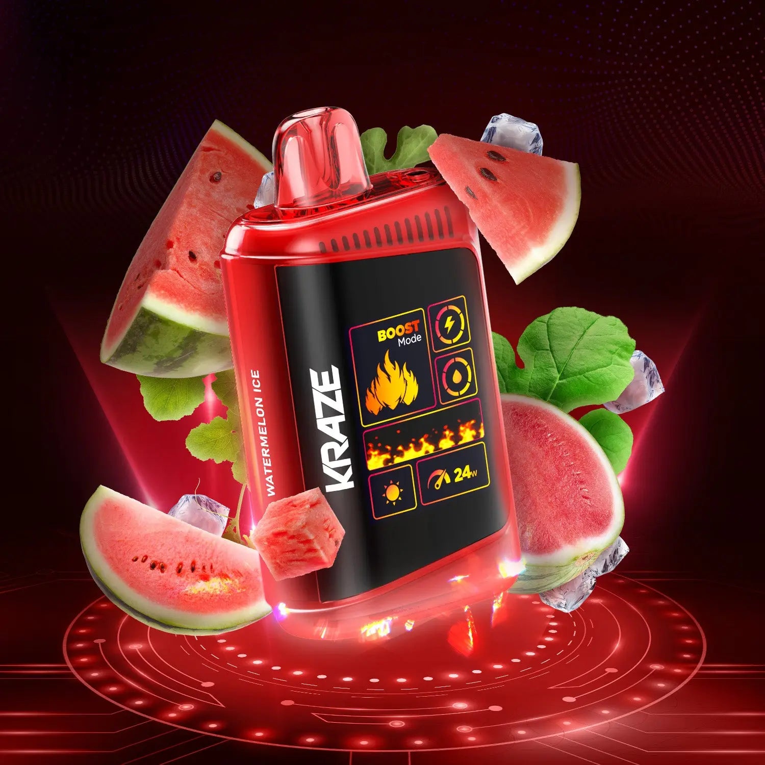 Kraze HD Mega - Watermelon Ice - Orleans Vape Kraze HD Mega - Watermelon Ice - Orleans Vape