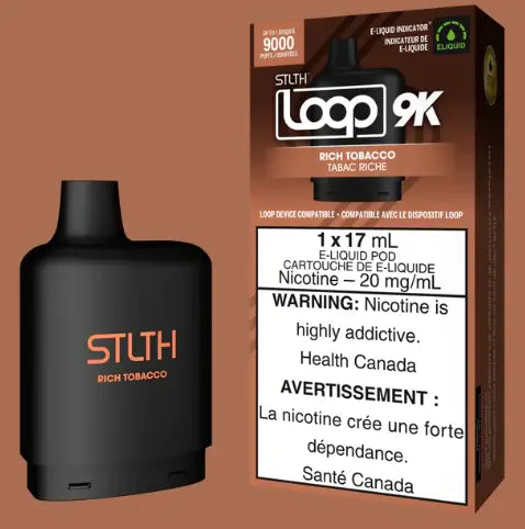 STLTH LOOP 9K POD PACK - RICH TOBACCO - Orleans Vape