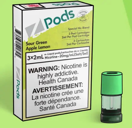 Sour Green Apple Lemonade Ice (Z Pods) - Orleans Vape