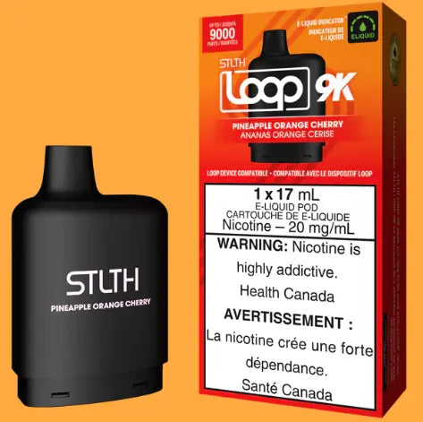 STLTH LOOP 9K POD PACK - PINEAPPLE ORANGE CHERRY - Orleans Vape