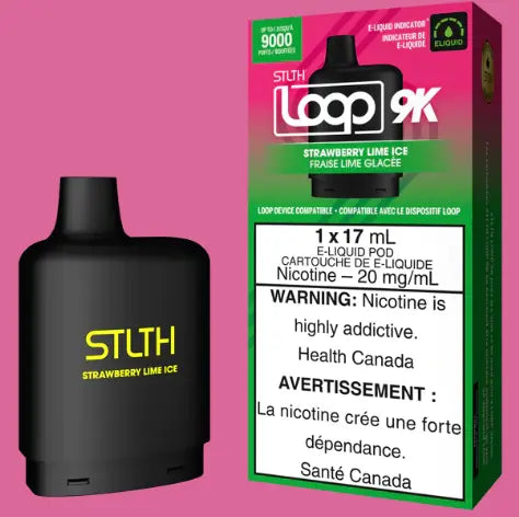 STLTH LOOP 9K POD PACK - STRAWBERRY LIME ICE - Orleans Vape