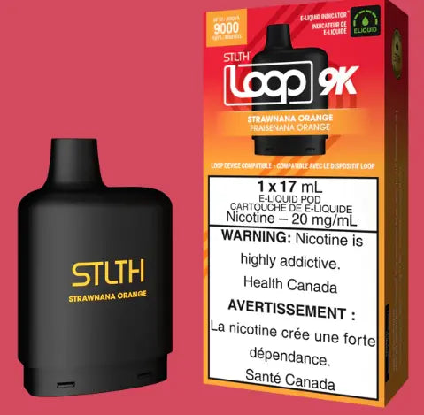 STLTH LOOP 9K POD PACK - STRAWNANA ORANGE - Orleans Vape