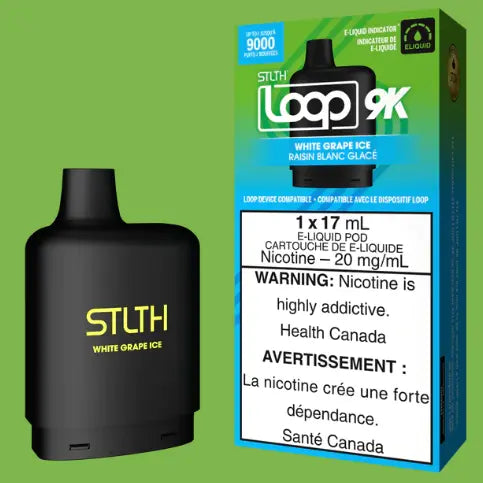 STLTH LOOP 9K POD PACK - WHITE GRAPE ICE - Orleans Vape