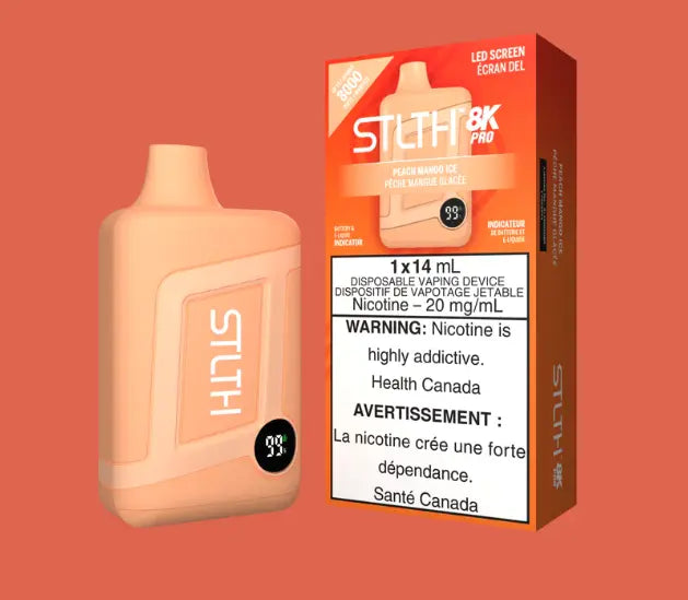 STLTH 8K PRO - PEACH MANGO ICE - Orleans Vape