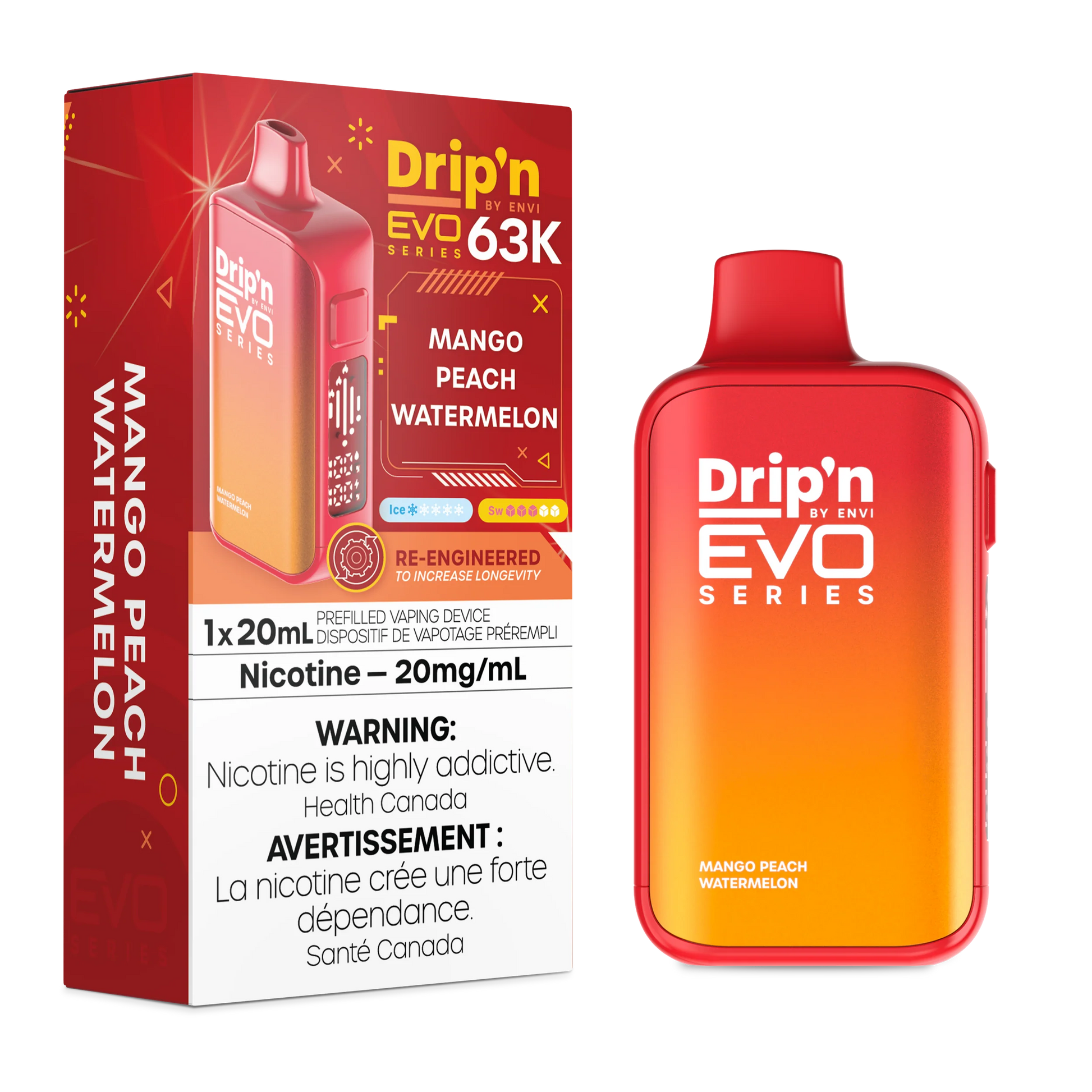 Drip’n Evo 63K Mango Peach Watermelon Orleans Vape