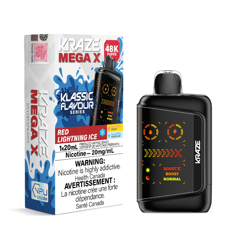 Kraze Mega X RED LIGHTNING ICE 48K Orleans Vape