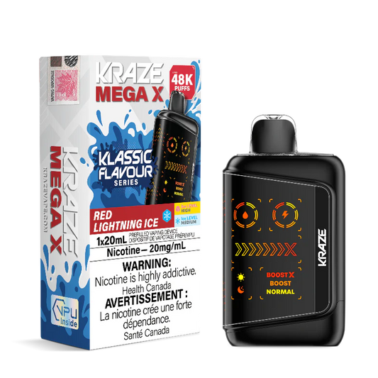 Kraze Mega X RED LIGHTNING ICE 48K Orleans Vape