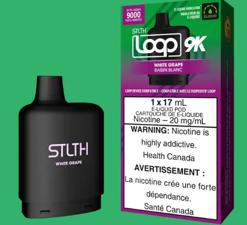 STLTH LOOP 9K POD PACK - WHITE GRAPE - Orleans Vape