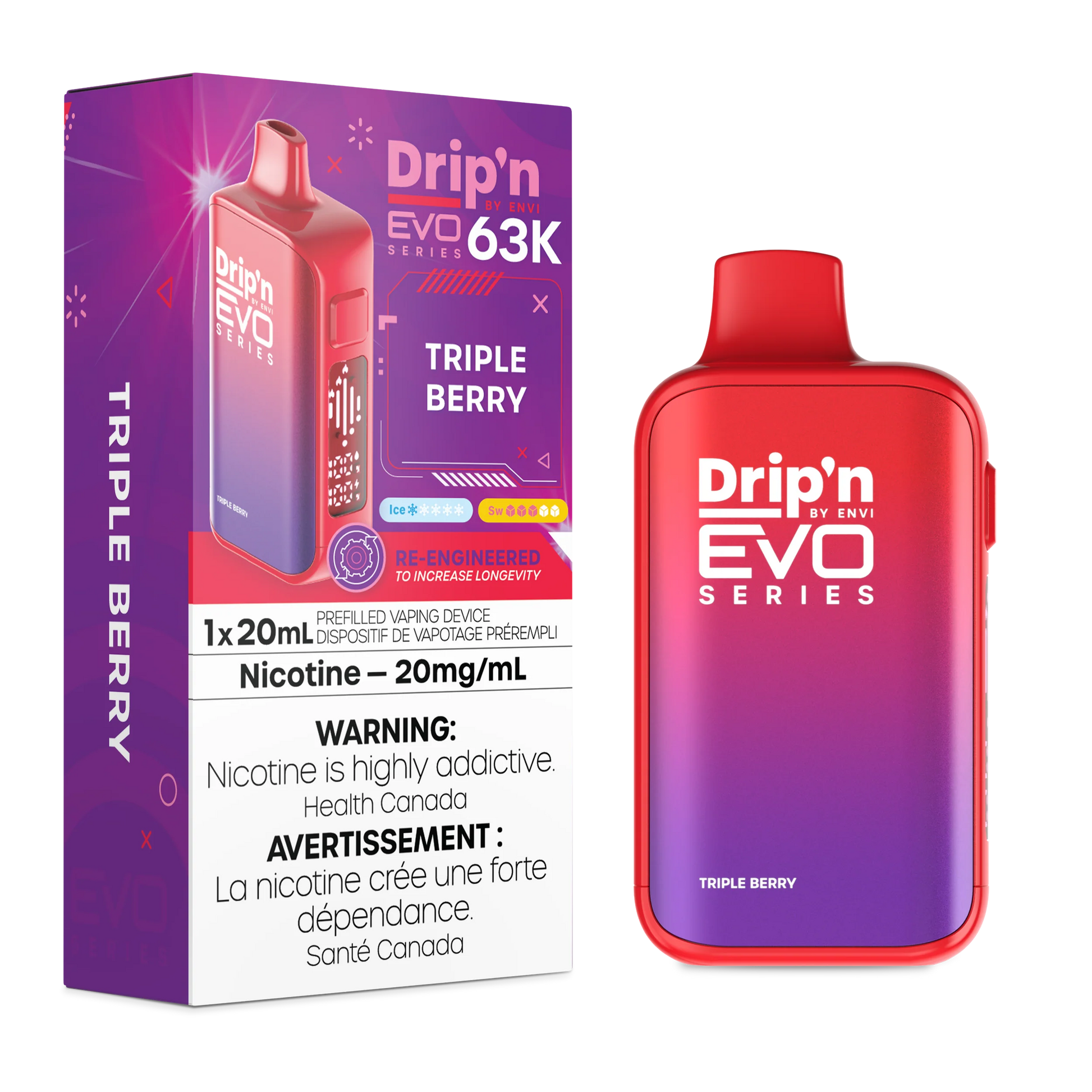 Drip’n Evo 63K Triple Berry Orleans Vape