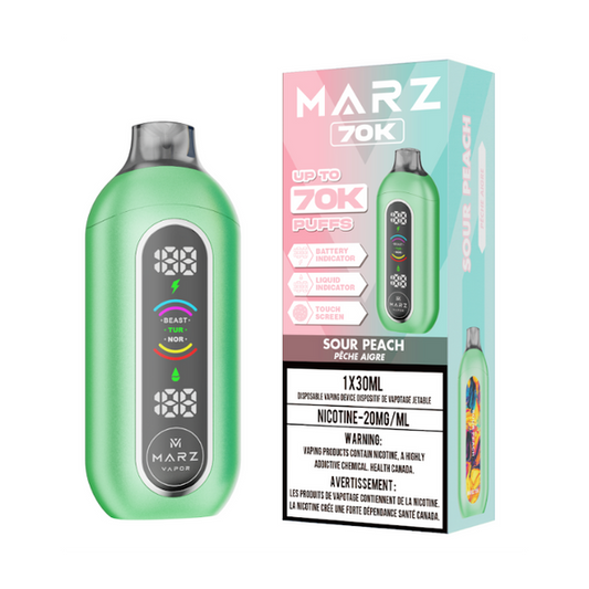 Marz 70k Sour Peach Orleans Vape