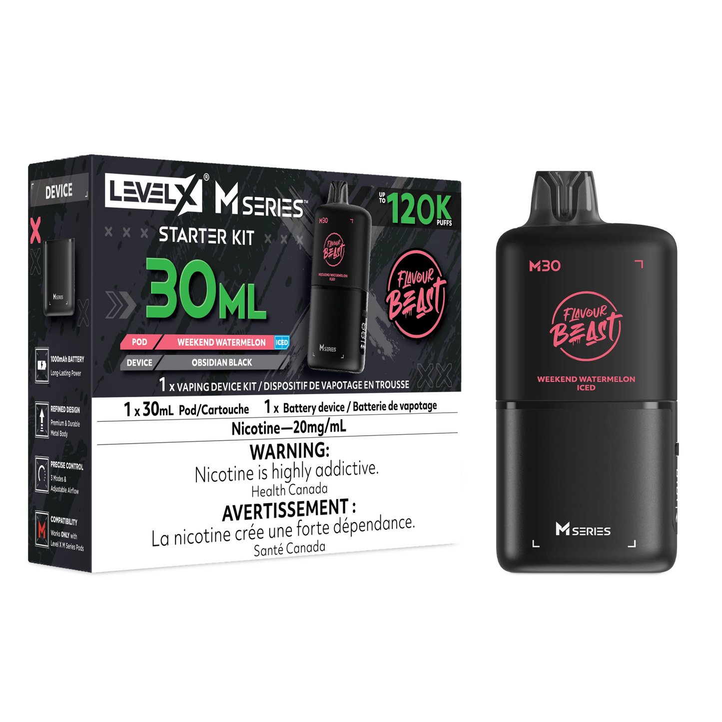 WEEKEND WATERMELON Level X M Starter Kit | 30ml Orleans Vape
