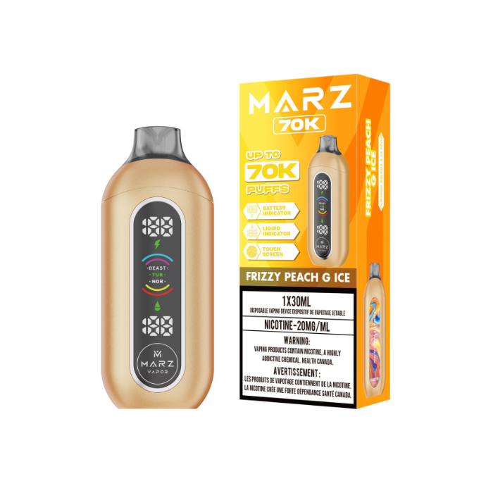 Frizzy Peach G Ice Marz 70K Orleans Vape