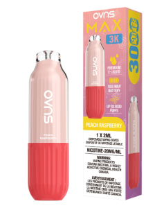 Peach Raspberry OVNS Max 3K Orleans Vape
