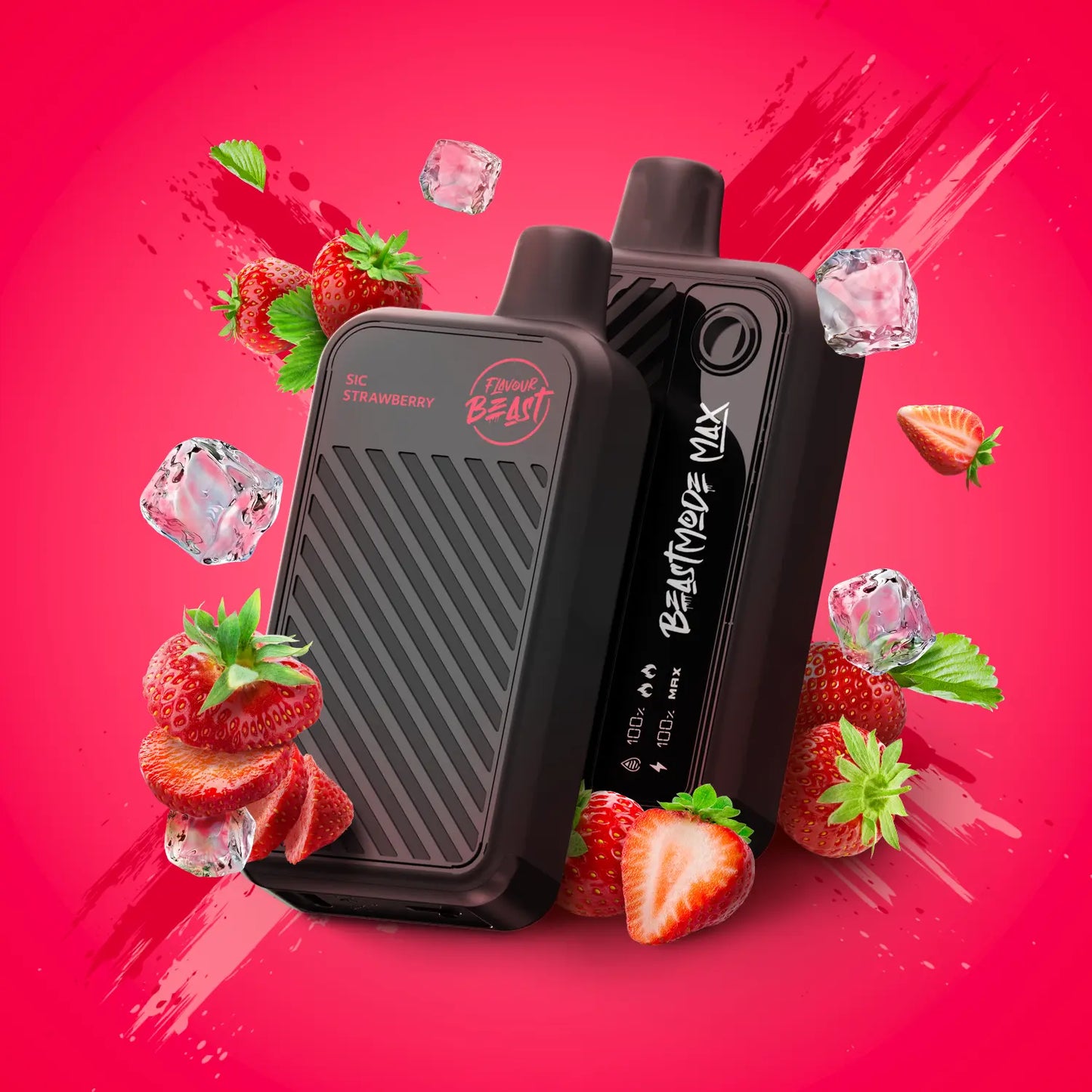 Flavour Beast Beast Mode Max 18K Disposable - Sic Strawberry Iced 20MG - Orleans Vape