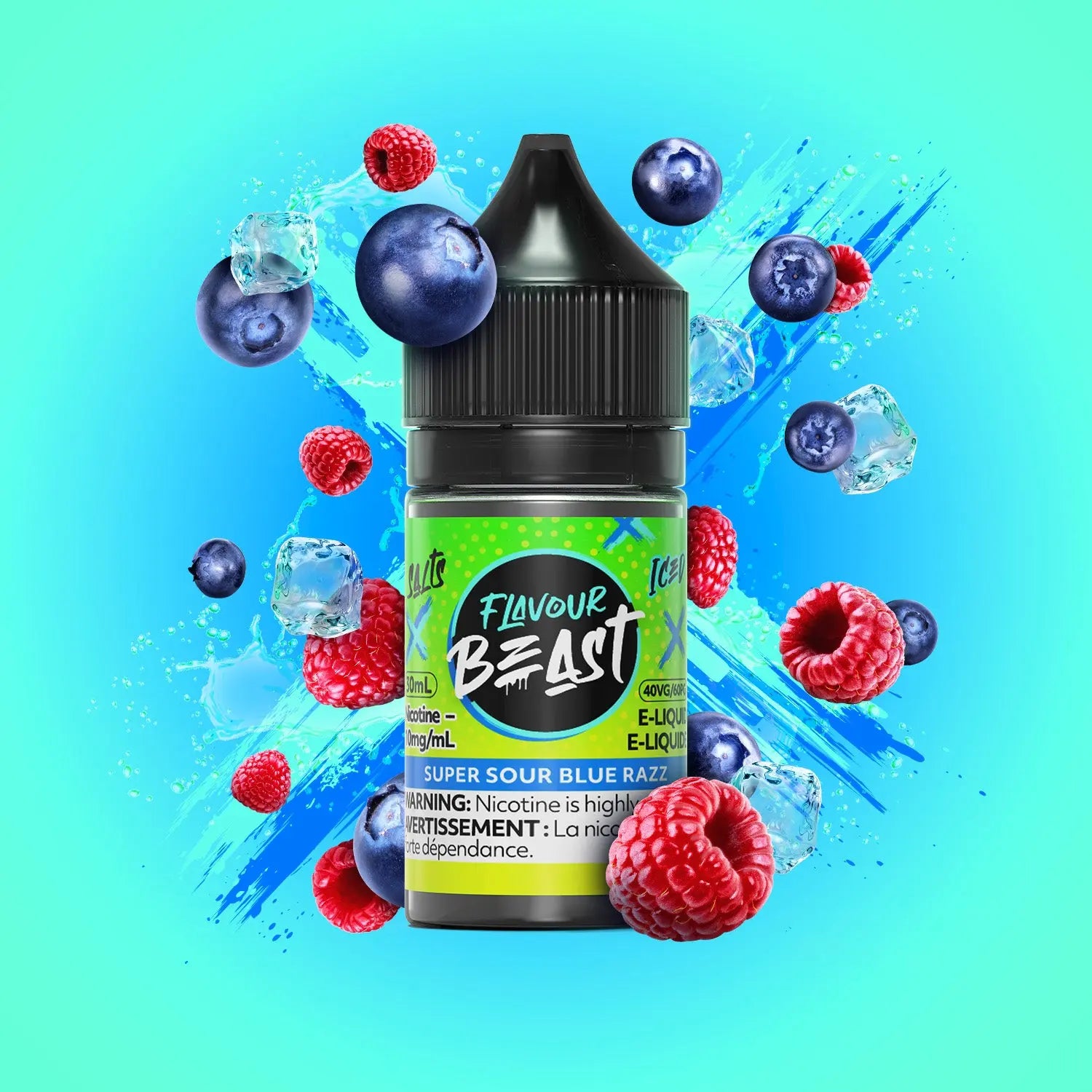 Flavour Beast E-Liquid - Super Sour Blue Razz 20mg Orleans Vape