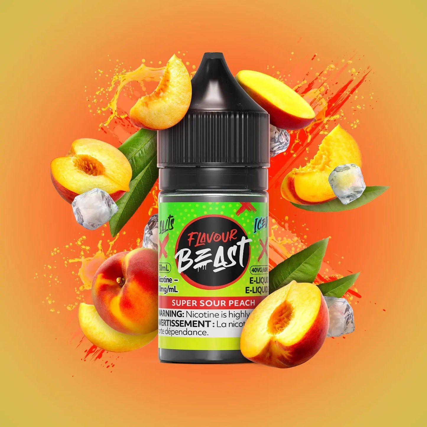 Flavour Beast E-Liquid - Super Sour Peach 20mg Orleans Vape