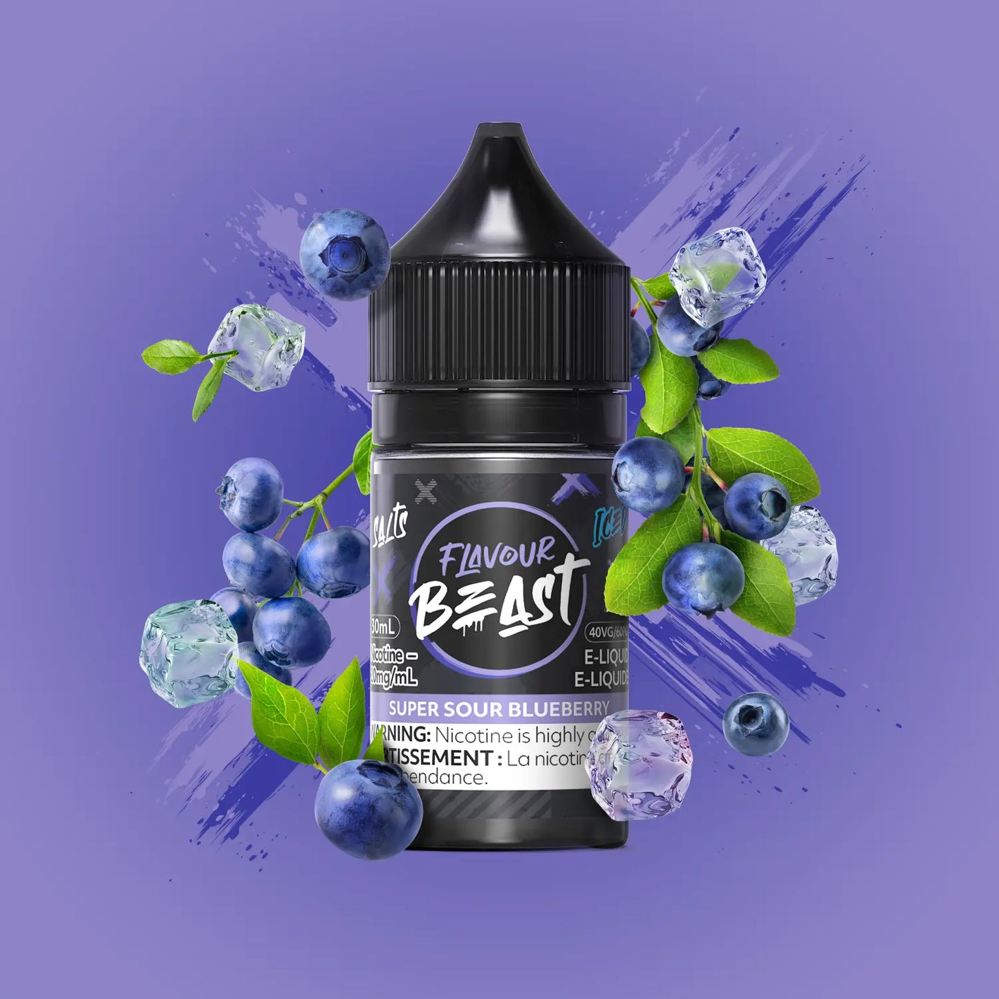 Flavour Beast E-Liquid - Super Sour Blueberry Iced Orleans Vape