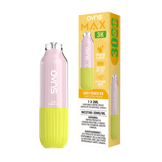 Ovns Max Juicy Peach Ice 3K Orleans Vape
