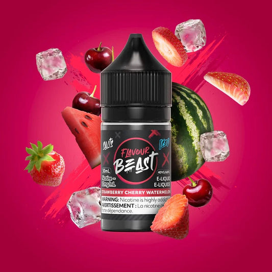 Flavour Beast Salt Ice Strawberry Cherry Watermelon | 30ml Orleans Vape