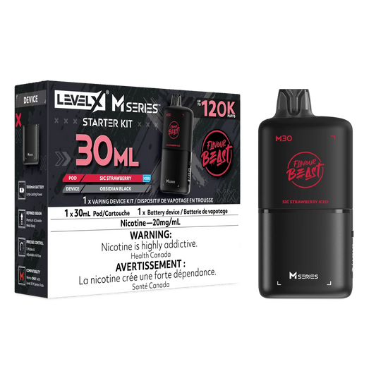 SIC STRAWBERRY Level X Starter Kit | 30ml Orleans Vape
