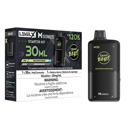 WILD WHITE GRAPE Level X Starter Kit | 30ml Orleans Vape