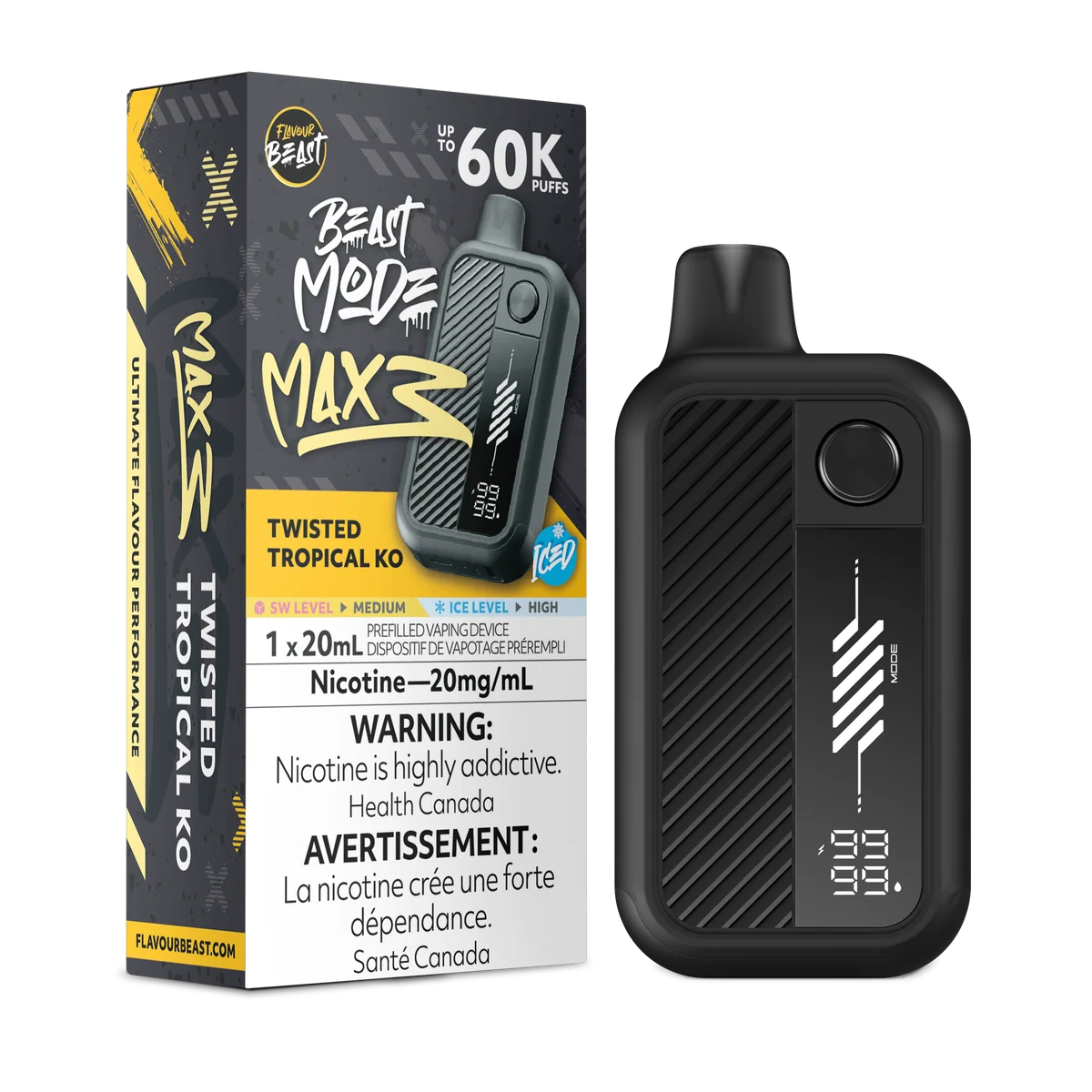 Flavour Beast Max 3  Twisted Tropical KO 60K Orleans Vape