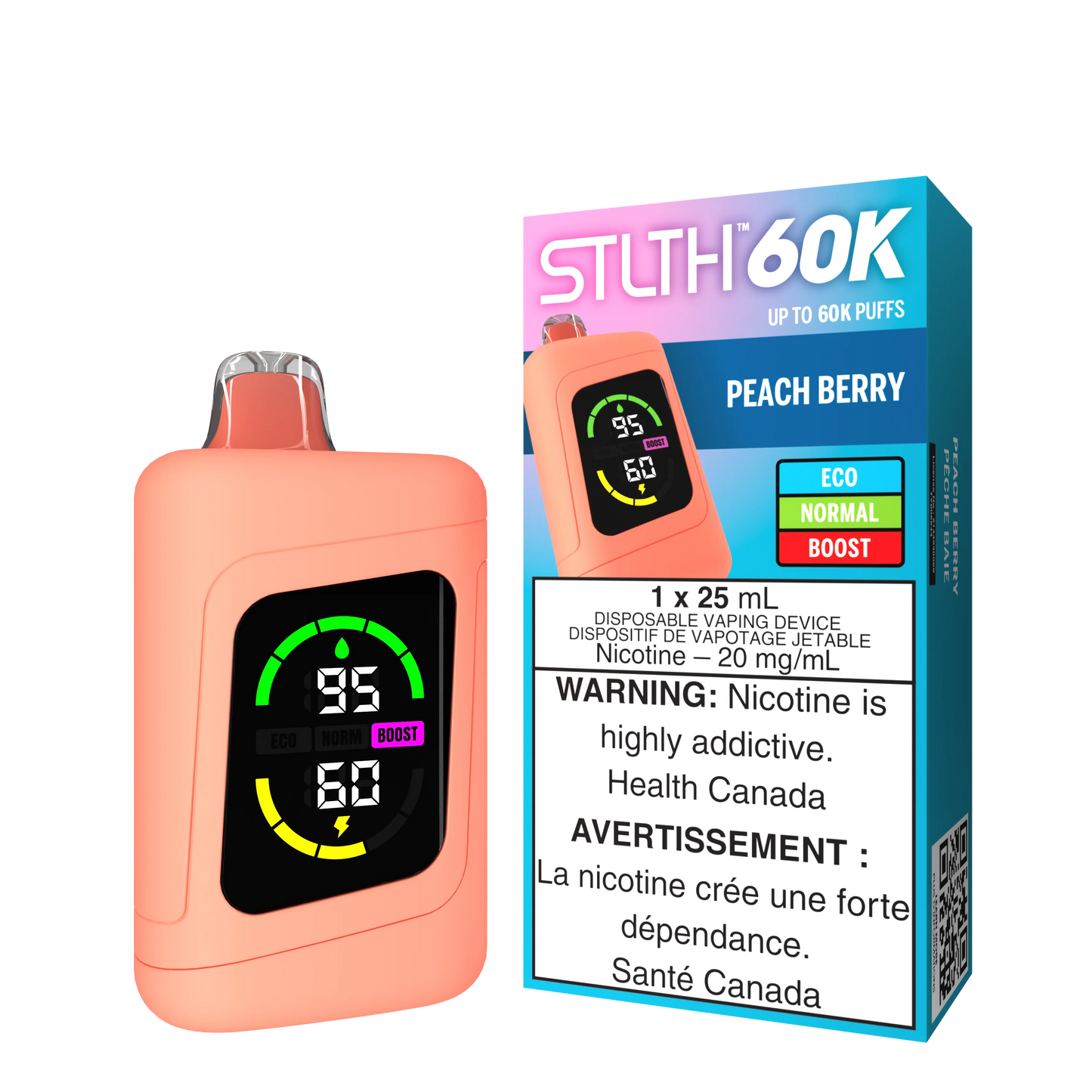 Stlth 60K Peach Berry Orleans Vape