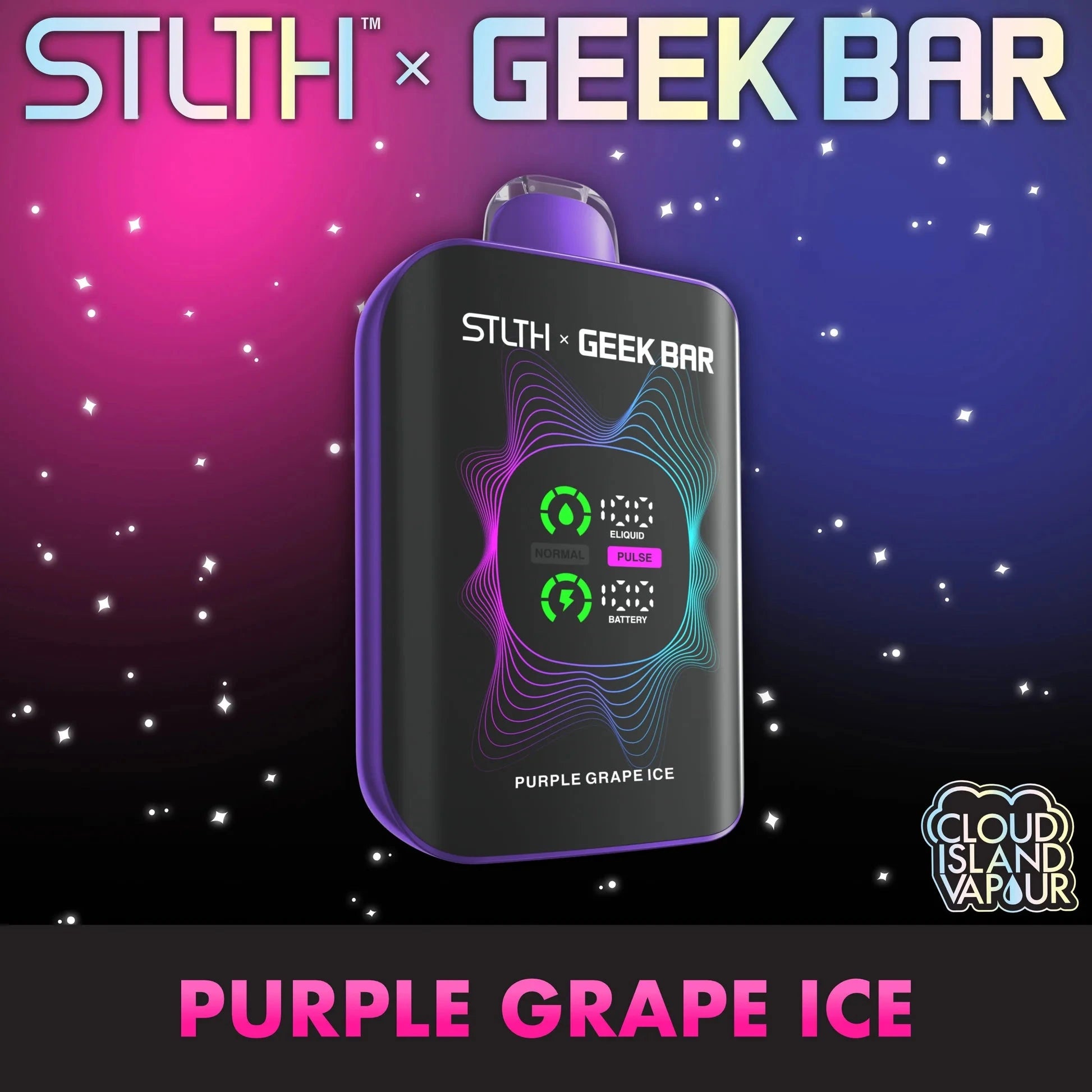 StlthxGeekBar Purple Grape Ice Orleans Vape