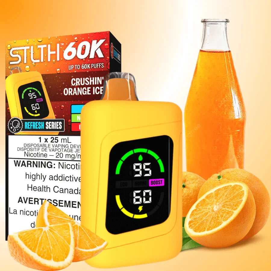 Stlth 60k Crushi’n Orange Ice Orleans Vape