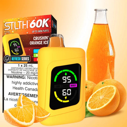 Stlth 60k Crushi’n Orange Ice Orleans Vape
