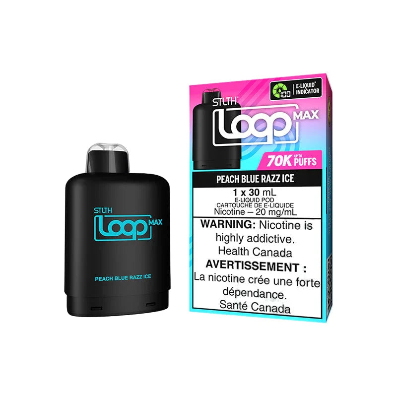 Stlth Loop Max 70K Pod Peach blue Razz Ice Orleans Vape
