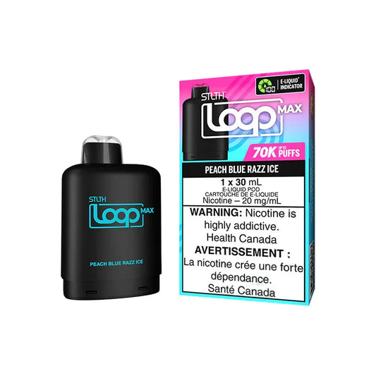 Stlth Loop Max 70K Pod Peach blue Razz Ice Orleans Vape