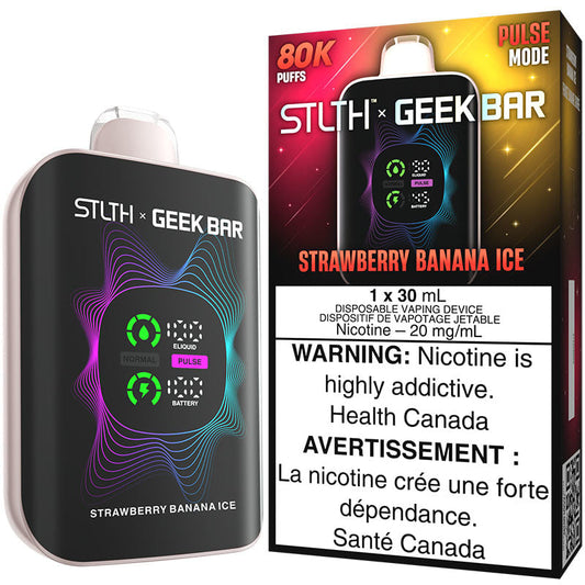 Stlth x Geekbar 80K Strawberry Banana Ice Orleans Vape
