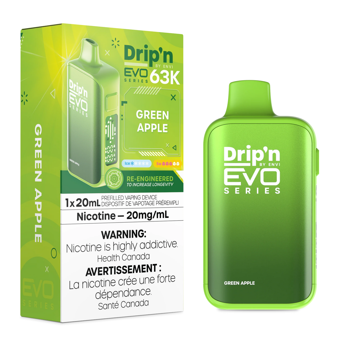 Drip’n Evo 63K Green Apple Orleans Vape