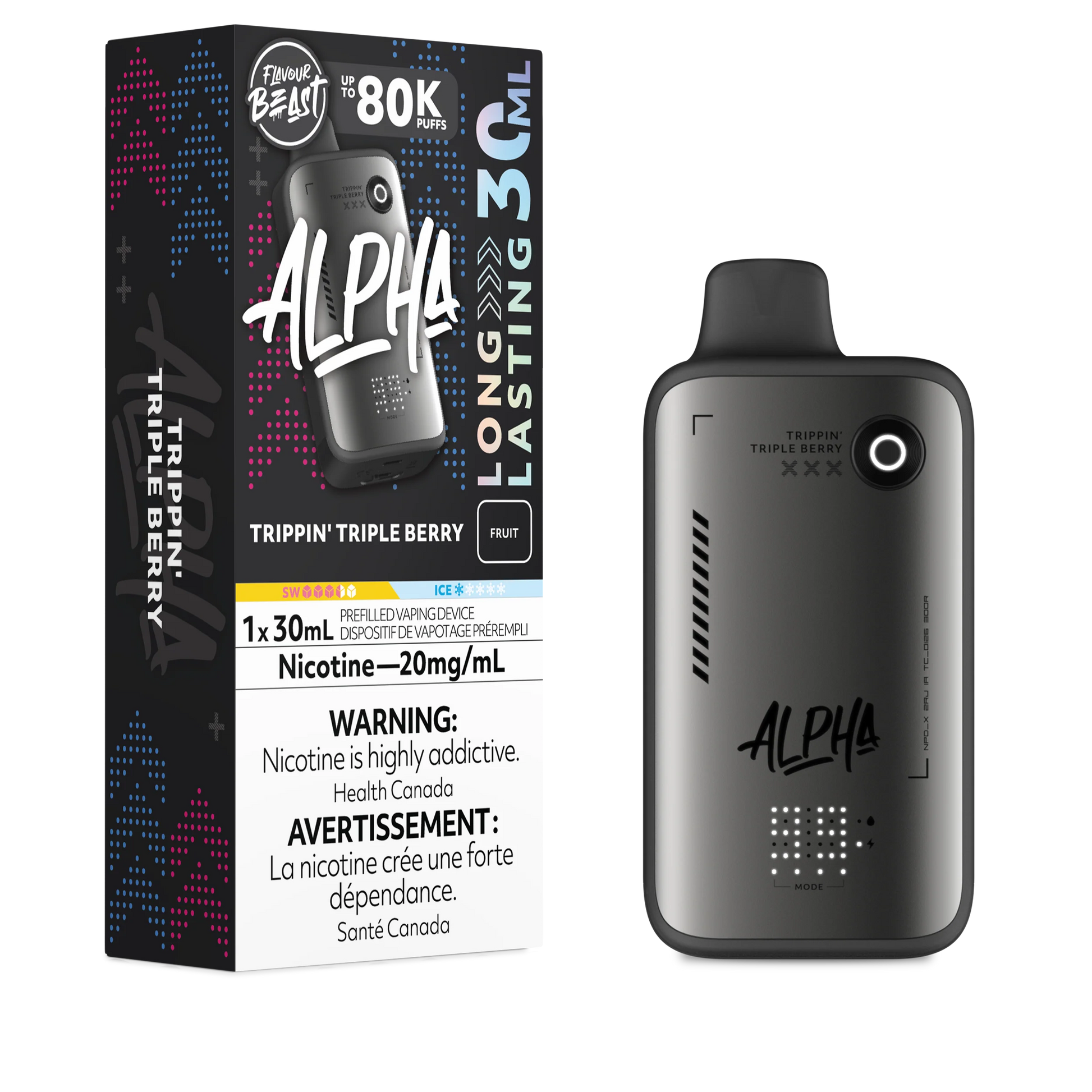 Flavour Beast Alpha TRIPPIN’ TRIPLE BERRY 80K Orleans Vape