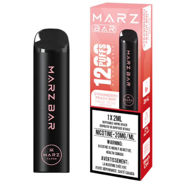 Marz 1200K Strawberry Peach Mint Orleans Vape