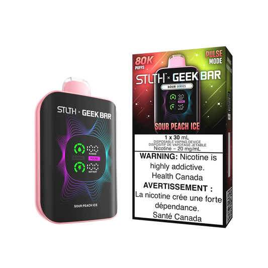 Stlth x Geek Bar Sour Peach Ice 80K Orleans Vape