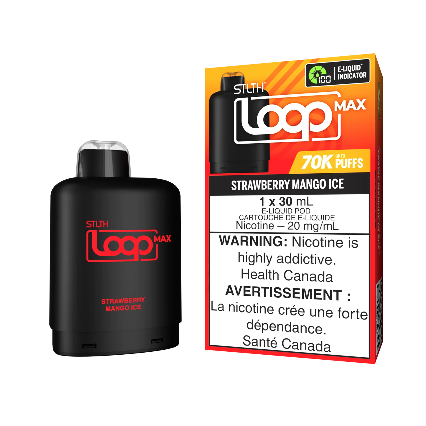 Strawberry Mango Ice STLTH LOOP MAX 70k Orleans Vape
