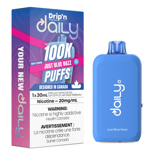 Drip’n Daily JUST BLUE RAZZ 100K Orleans Vape