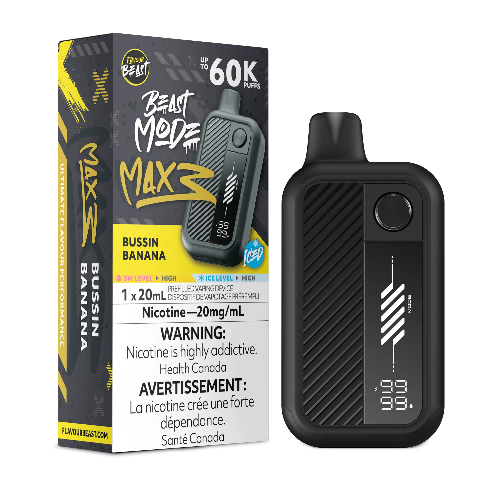 Beast Mode Max 3 BUSSIN BANANA 60K Orleans Vape